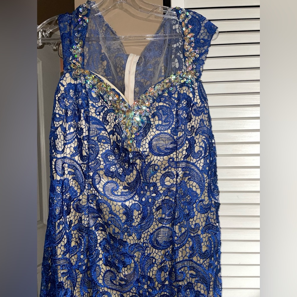 Blue prom long dress